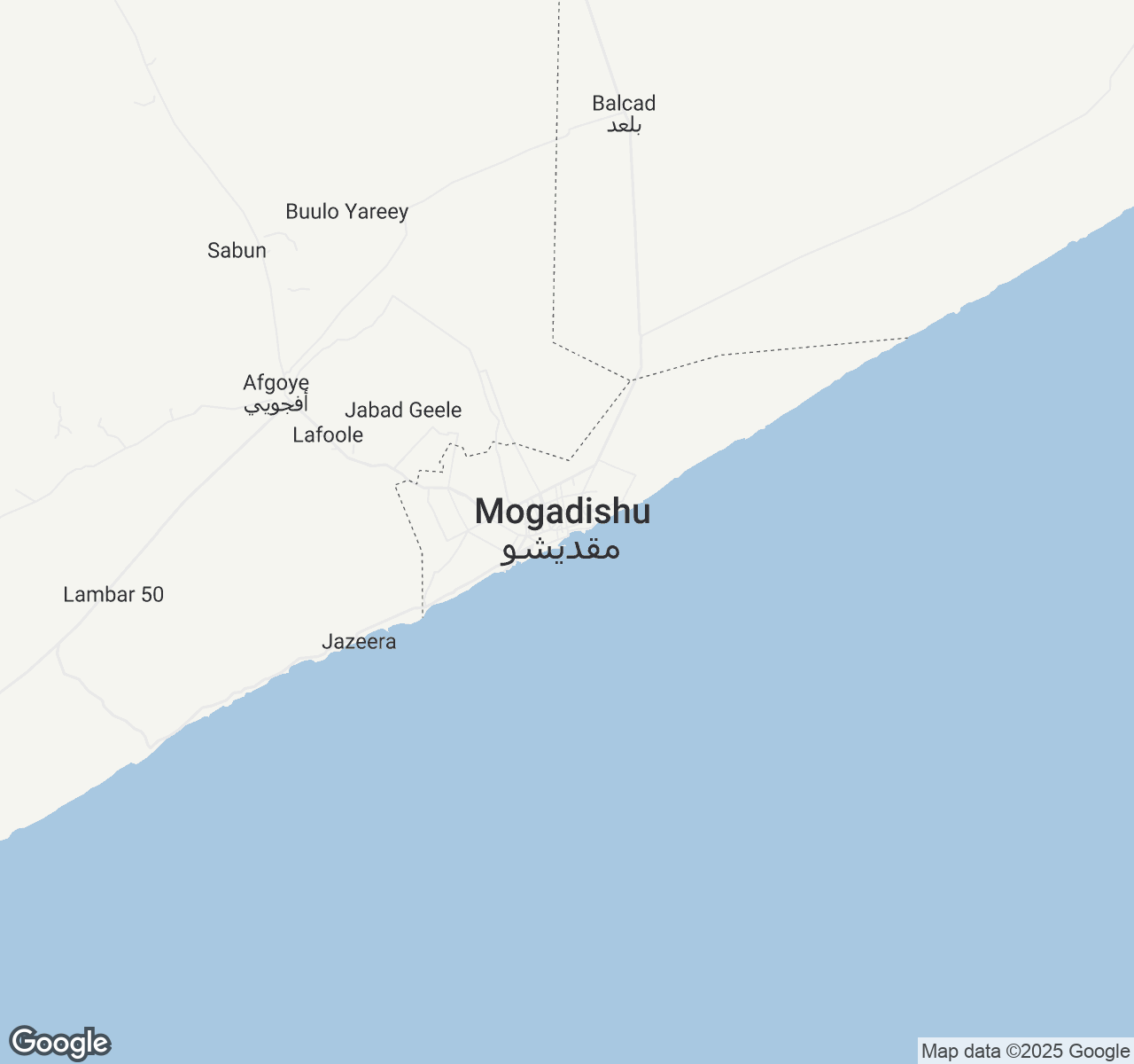 Map of Mogadishu