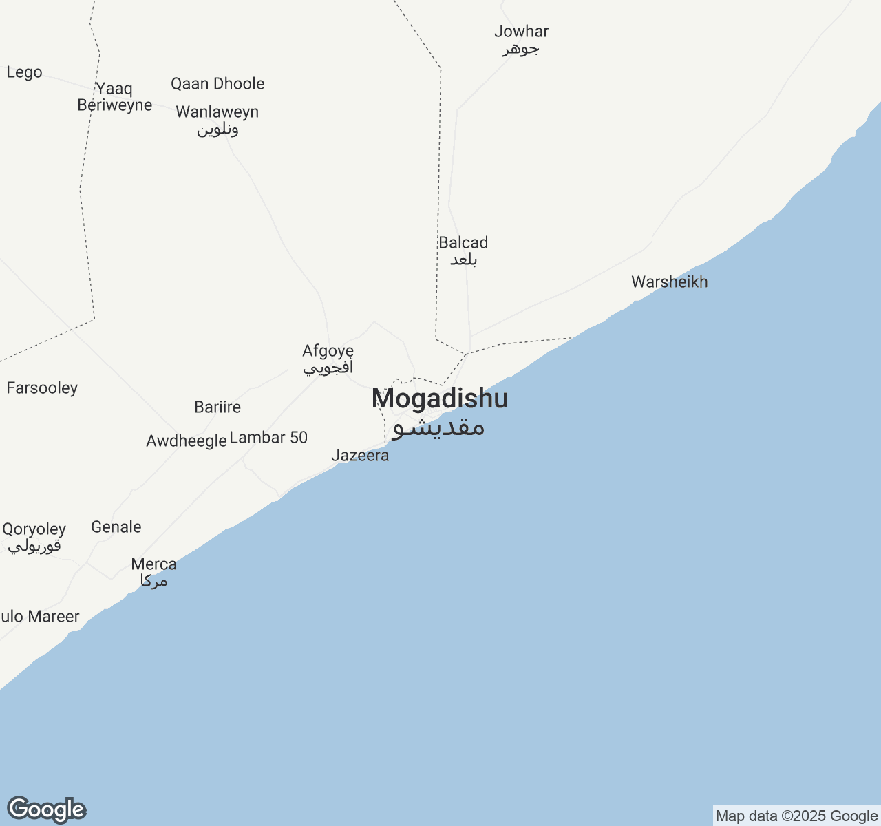 Map of Mogadishu